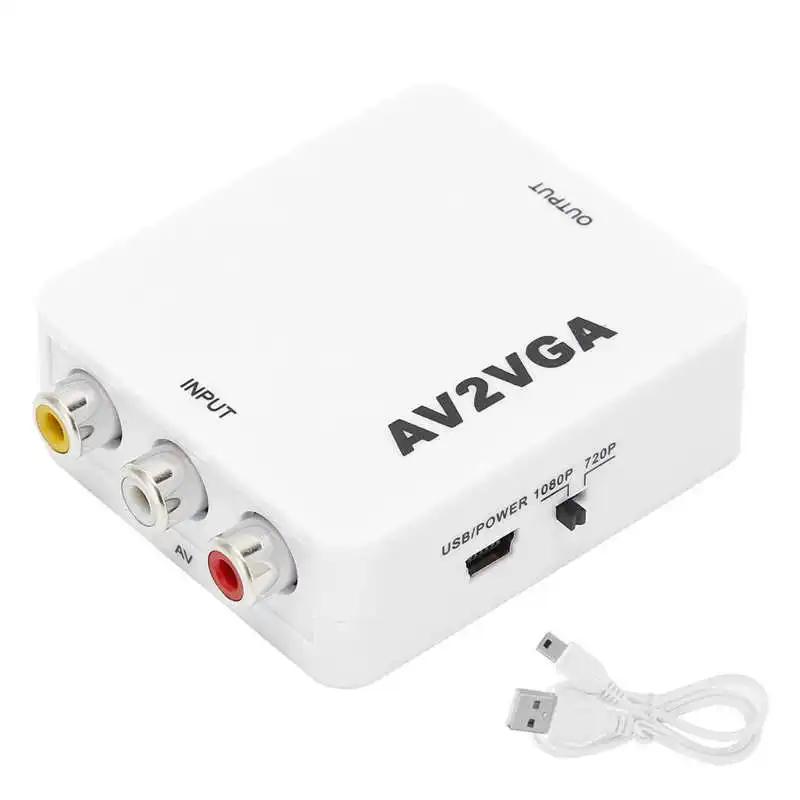 AV to VGA Conveter ޴ 1920x1080 HD AV2VGA  , USB ̺ ̴  